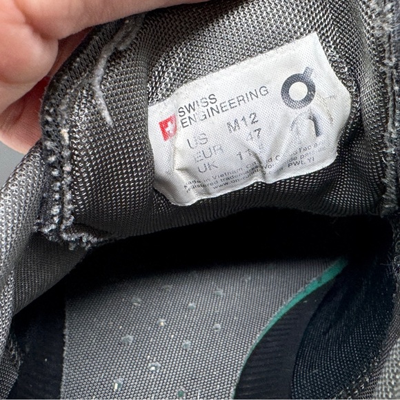 On Cloud helion running Training Shoes size 12 mens heel lining hole - Picture 7 of 15